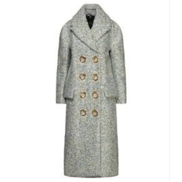 Auth. BURBERRY London Laminated Cashmere Olive Melange Double Breasted Coat Nwt - Picture 1 of 16